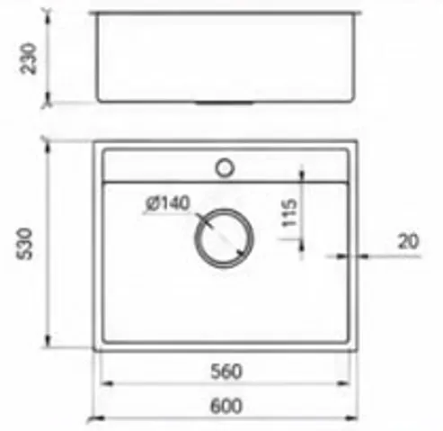 Fidelis FSD-71041NL Embossed Stainless Steel Sink - view 2